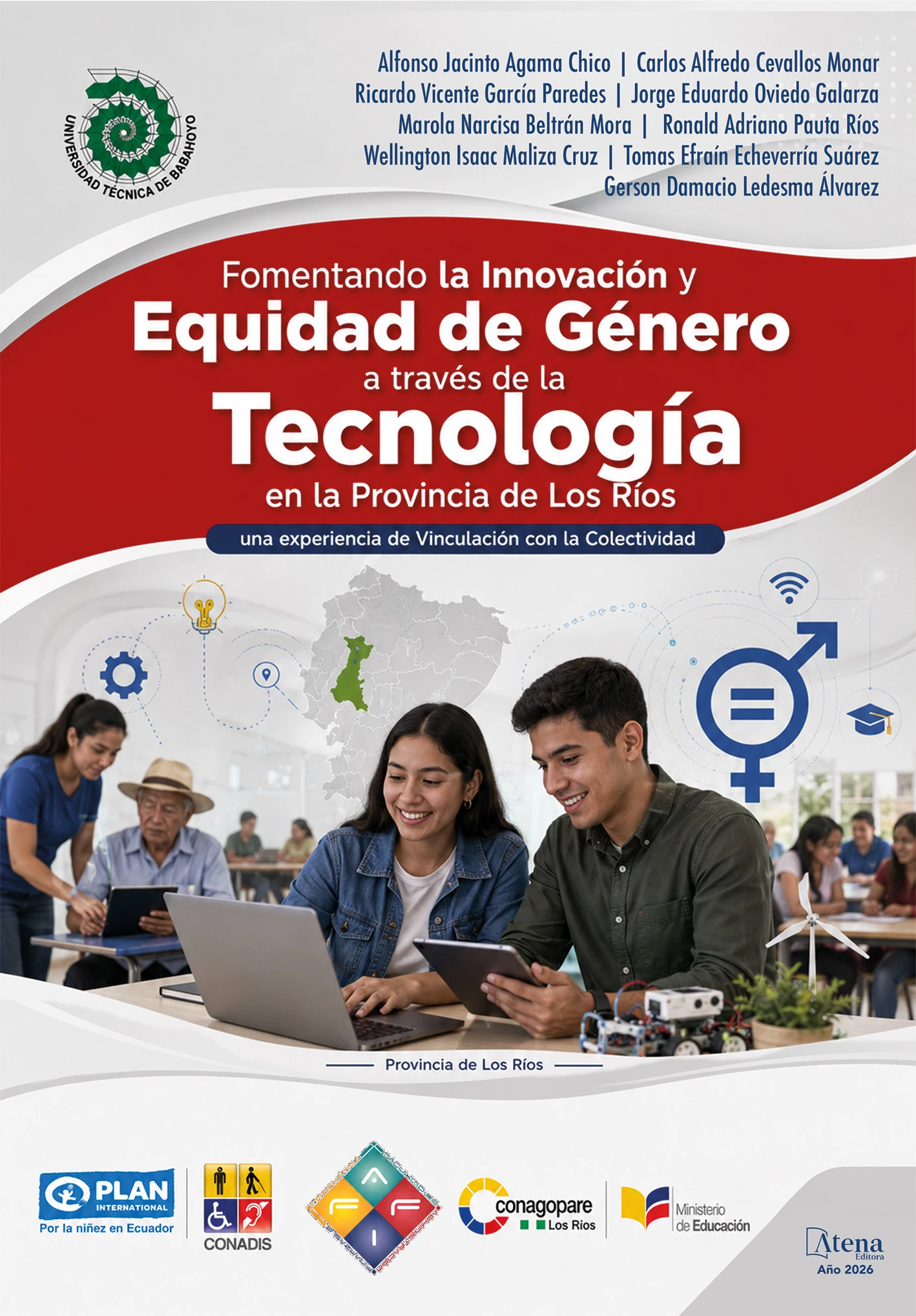 capa do ebook Fomentando la innovación y equidad de género a través de la tecnología en la Provincia de Los Ríos: una experiencia de vinculación con la colectividad
