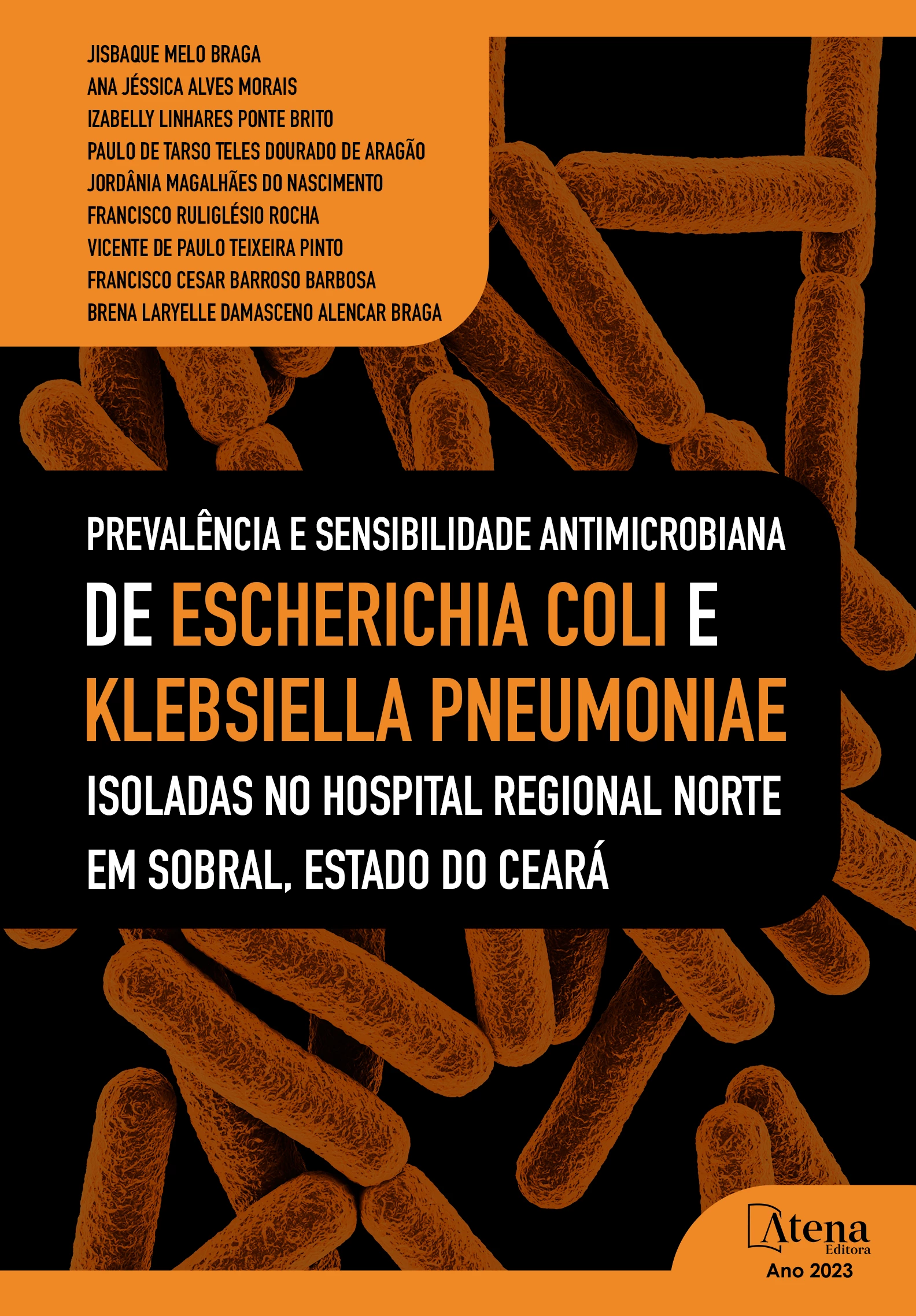 capa do ebook Prevalência e sensibilidade antimicrobiana de Escherichia coli e Klebsiella pneumoniae isoladas no hospital regional norte em sobral, estado do Ceará